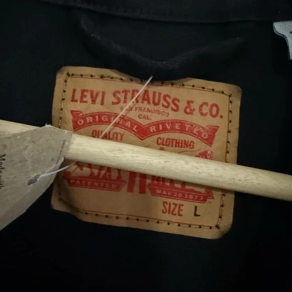 Levi's Men's Black Denim Jacket L - Picture 5 of 6